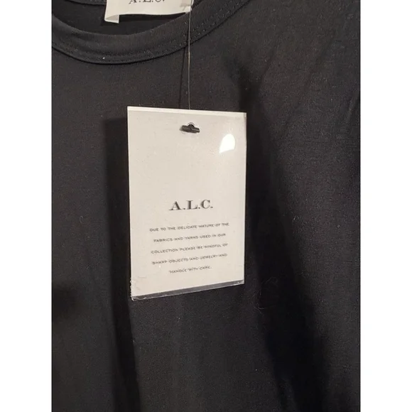 A.L.C. NWT Jaxon Black Side Cut Out Maxi Dress Large Bodycon Sleeveless Sexy - Picture 5 of 14